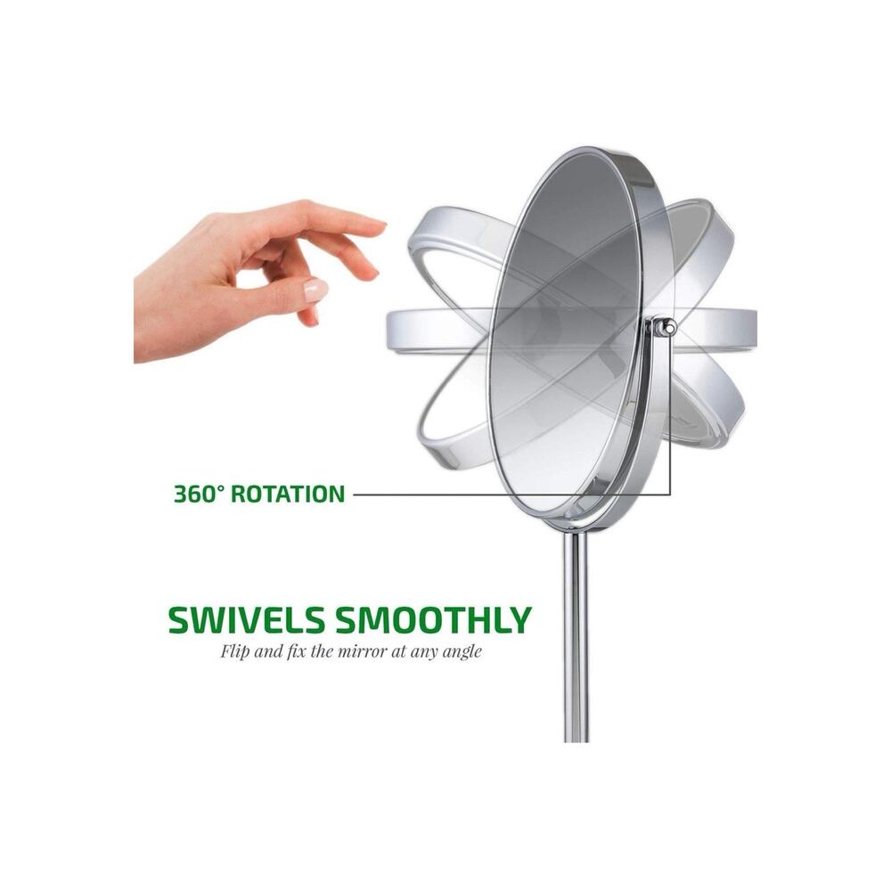 Tabletop Makeup Mirror in Polished Chrome